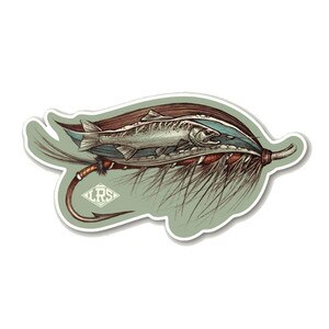 Lakes Rivers Streams Spey Fly Decal in One Color